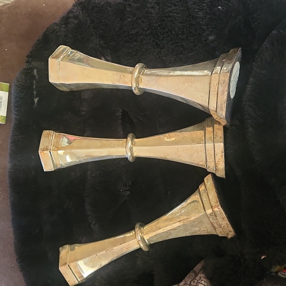 Discontinued White Barn Candle Company Trio of Candlestick Candle  Holders